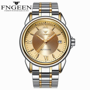FNGEEN Full Automatic Watch Men Gold Mechanical Watches Waterproof Luminous Hands With Date Calendar montre automatique homme