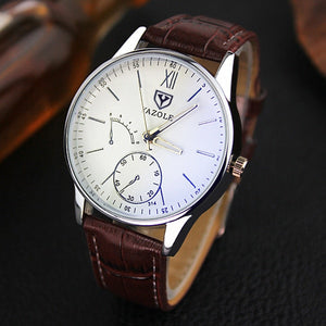 YAZOLE Brand Watches Men Clock Leather Band Black Wrist Watch Fashion Sport Casual montre homme 2019 Hour relogio masculino