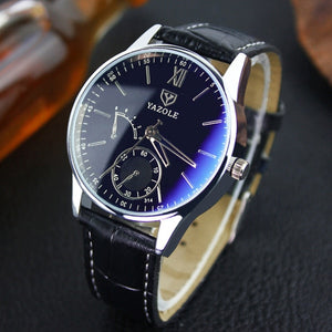 YAZOLE Brand Watches Men Clock Leather Band Black Wrist Watch Fashion Sport Casual montre homme 2019 Hour relogio masculino