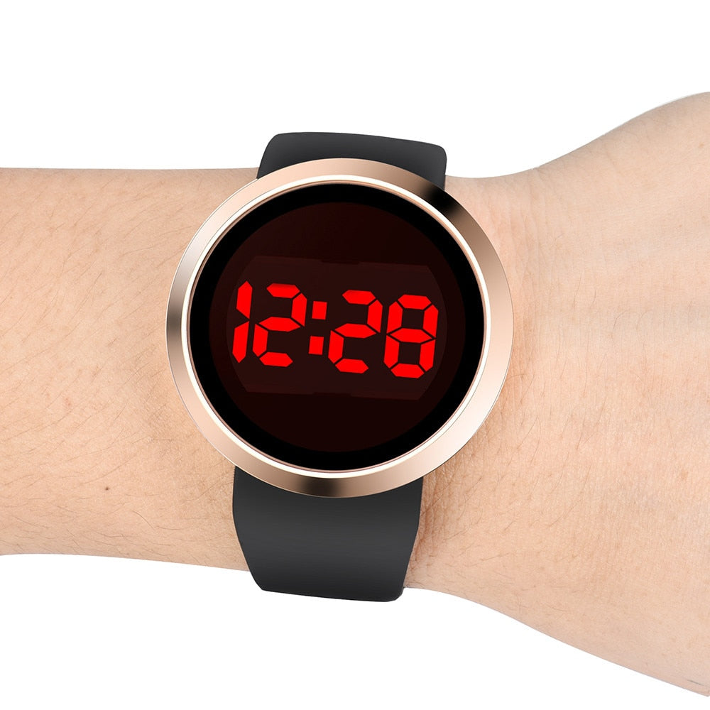 Men's Electronic Watches Luxury Brand Fashion Waterproof Men's LED Touch Screen Day Date Silicone Wrist Watch relogio feminino