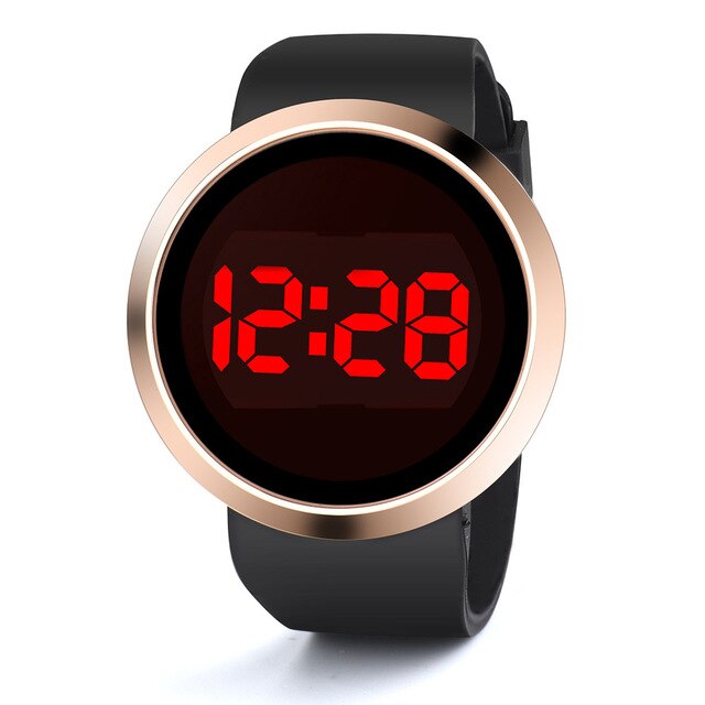 Men's Electronic Watches Luxury Brand Fashion Waterproof Men's LED Touch Screen Day Date Silicone Wrist Watch relogio feminino