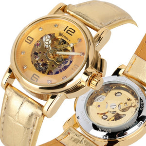Women Watches Black Silver Golden Skeleton Watch Automatic-self-winding Mechanical Watches Elegant Luxury Timepieces Gifts