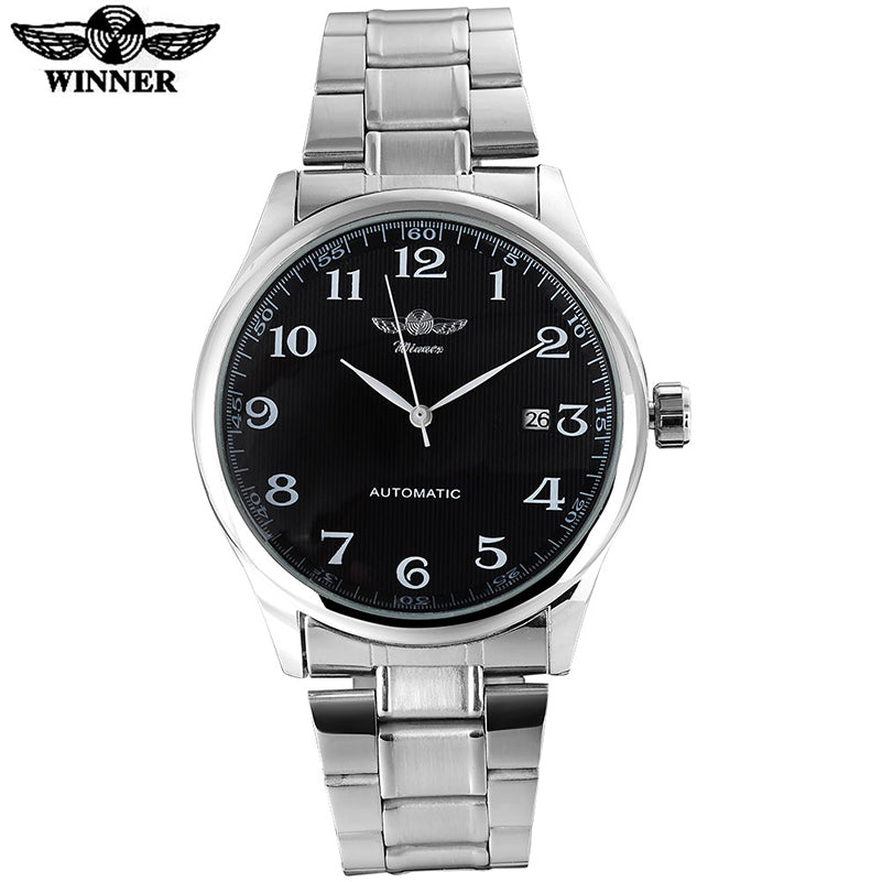 WINNER Men Watch Skeleton Design Auto Self-Wind Stainless Steel Strap Man Watches Drop Shipping Wholesale Relogio Masculino
