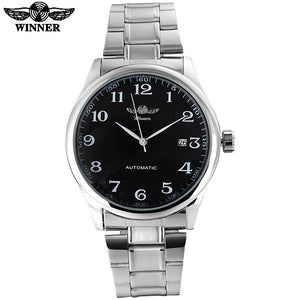 WINNER Men Watch Skeleton Design Auto Self-Wind Stainless Steel Strap Man Watches Drop Shipping Wholesale Relogio Masculino