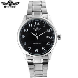 WINNER Men Watch Skeleton Design Auto Self-Wind Stainless Steel Strap Man Watches Drop Shipping Wholesale Relogio Masculino
