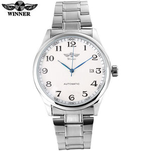 WINNER Men Watch Skeleton Design Auto Self-Wind Stainless Steel Strap Man Watches Drop Shipping Wholesale Relogio Masculino