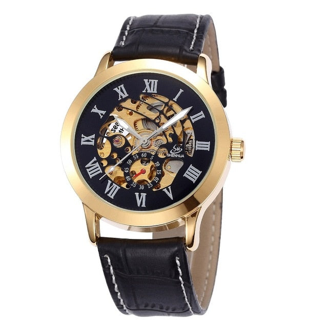 New Steampunk Watches Men Vintage Bronze Automatic Mechanical Skeleton Wrist Watches Men's Mechanical Watch Relogio Masculino