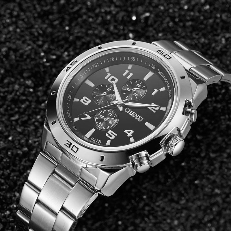 CHENXI Brand luxury Watches men Waterproof Luminous Casual Stainless Steel Watchband Quartz Wrist Watch relogio Masculino 46