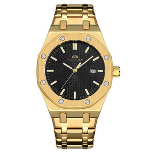 Men Automatic Self Wind Mechanical Stainless Steel Strap Simple Business Blue Rose Gold Yellow Gold Date Watch
