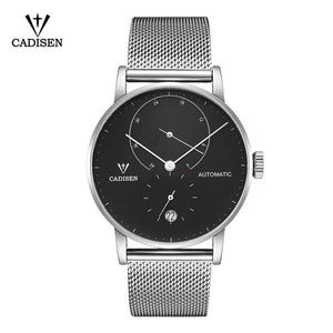 CADISEN Top Mens Watches Top Brand Luxury Automatic Mechanical Watch Men Full Steel Business Waterproof Fashion Sport Watches
