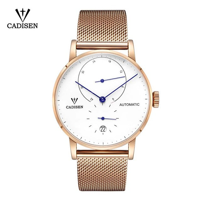 CADISEN Top Mens Watches Top Brand Luxury Automatic Mechanical Watch Men Full Steel Business Waterproof Fashion Sport Watches