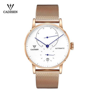CADISEN Top Mens Watches Top Brand Luxury Automatic Mechanical Watch Men Full Steel Business Waterproof Fashion Sport Watches