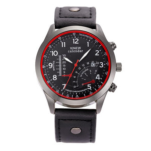 Wholesale Cheap Watch XINEW Car Racing Dashboard Leather Band Date Calendar Casual Quartz Watches Men Montre Homme Designer 2018