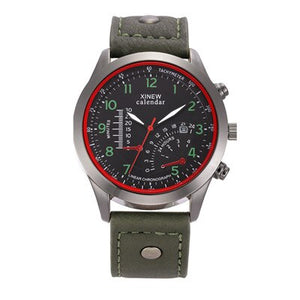 Wholesale Cheap Watch XINEW Car Racing Dashboard Leather Band Date Calendar Casual Quartz Watches Men Montre Homme Designer 2018