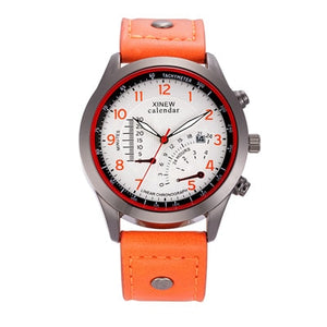 Wholesale Cheap Watch XINEW Car Racing Dashboard Leather Band Date Calendar Casual Quartz Watches Men Montre Homme Designer 2018