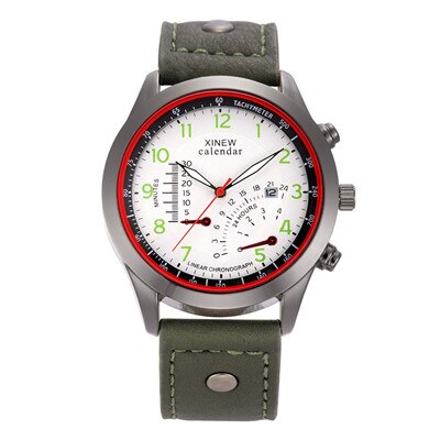 Wholesale Cheap Watch XINEW Car Racing Dashboard Leather Band Date Calendar Casual Quartz Watches Men Montre Homme Designer 2018