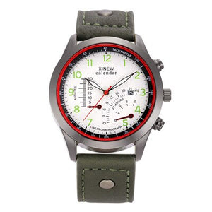 Wholesale Cheap Watch XINEW Car Racing Dashboard Leather Band Date Calendar Casual Quartz Watches Men Montre Homme Designer 2018