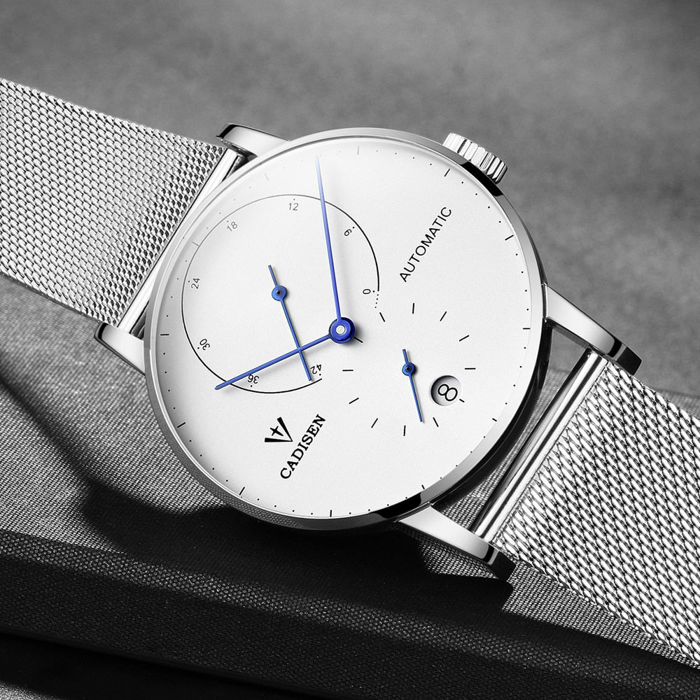 CADISEN Top Mens Watches Top Brand Luxury Automatic Mechanical Watch Men Full Steel Business Waterproof Fashion Sport Watches