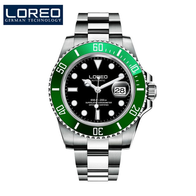 Men Mechanical Watch Automatic Role Date Fashion Luxury Brand Submariner Diver Waterproof Clock Male Luminous rlx Wristwatches