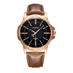 YAZOLE Rose Gold Wrist Watch Men 2018 Top Brand Luxury Famous For Male Clock Quartz Watch Golden Wristwatch Relogio Masculino