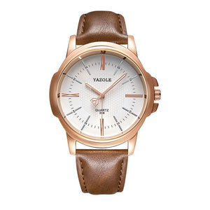 YAZOLE Rose Gold Wrist Watch Men 2018 Top Brand Luxury Famous For Male Clock Quartz Watch Golden Wristwatch Relogio Masculino