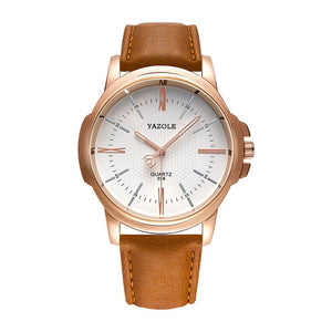 YAZOLE Rose Gold Wrist Watch Men 2018 Top Brand Luxury Famous For Male Clock Quartz Watch Golden Wristwatch Relogio Masculino