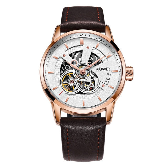 2017 automatic mechanical watch men OUBAOER brand sport men watches fashion skeleton wristwatches male relogio masculino erkek