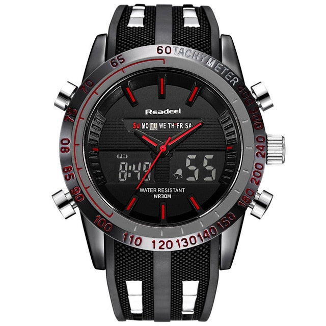Readeel Brand Sport Watch Mens Watches Top Brand Luxury Men Wrist Watch Waterproof LED Electronic Digital Male relogio masculino