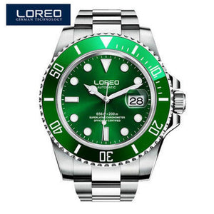2019 Men Watches LOREO Sport Waterproof 200M Watch Relogio Masculino Men's Clock Automatic Mechanical Military Army clock