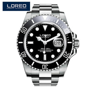 2019 Men Watches LOREO Sport Waterproof 200M Watch Relogio Masculino Men's Clock Automatic Mechanical Military Army clock